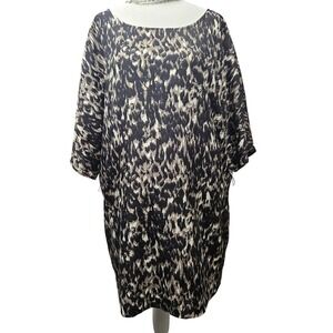 DASH by Kardashian Women's XL Leopard Print Dolman Sleeve Tunic Dress